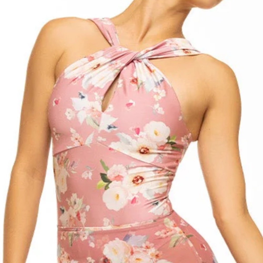 Eleve Dancewear Floral Pink Leotard